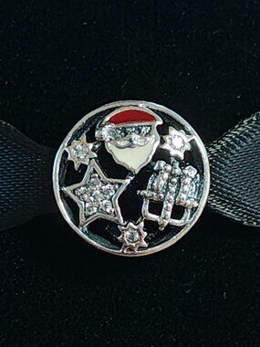 Authentic Pandora Retired Christmas Joy Charm 796364CZ Sterling Silver Santa